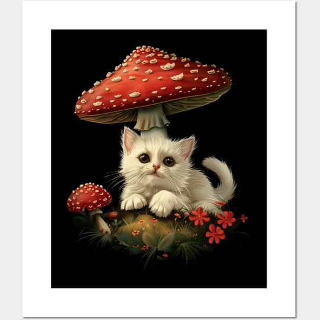 Cottagecore Aesthetic Cat Postcards Wall Art by xXYazzyChanArtsXx